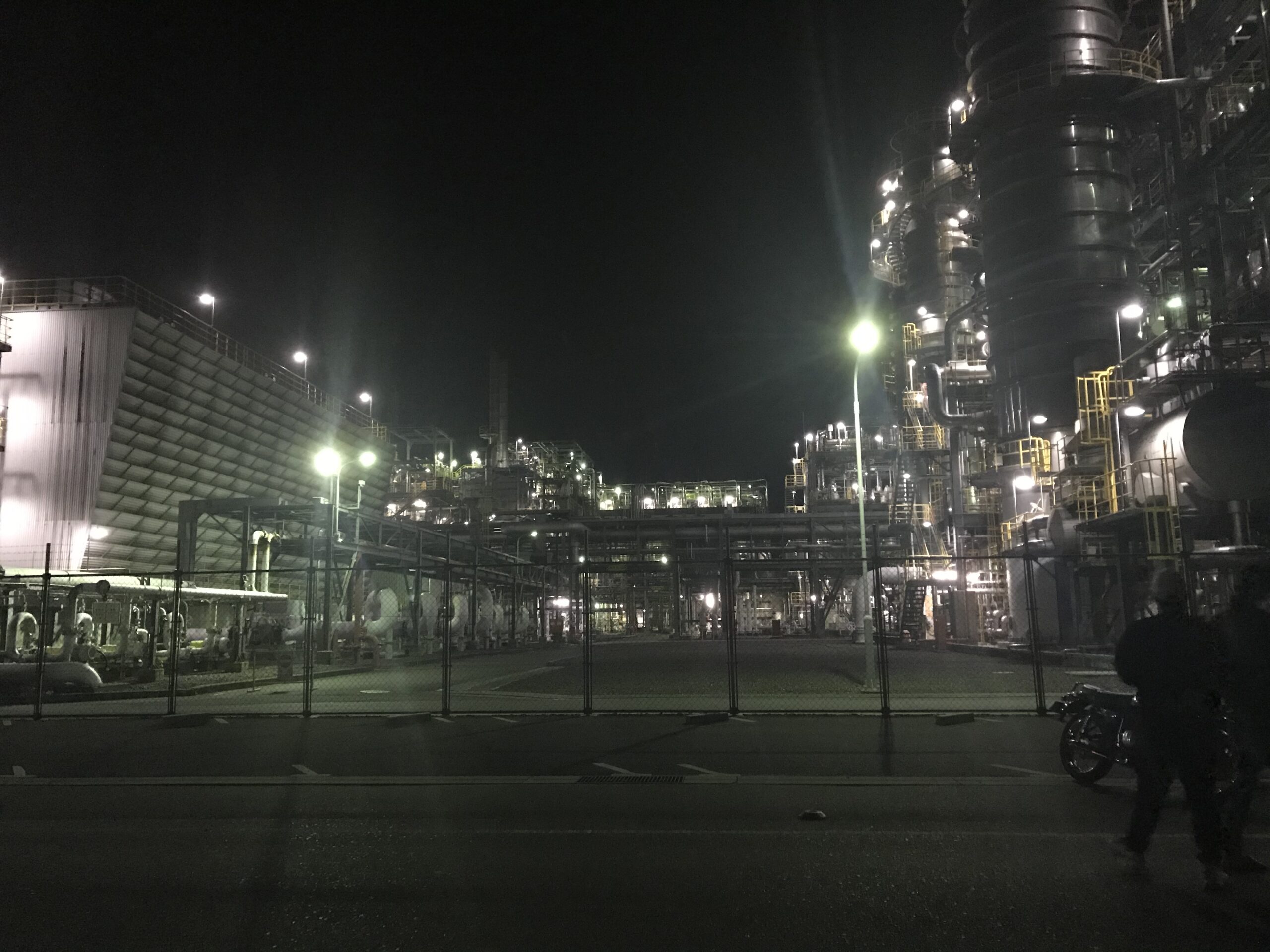 factory at night