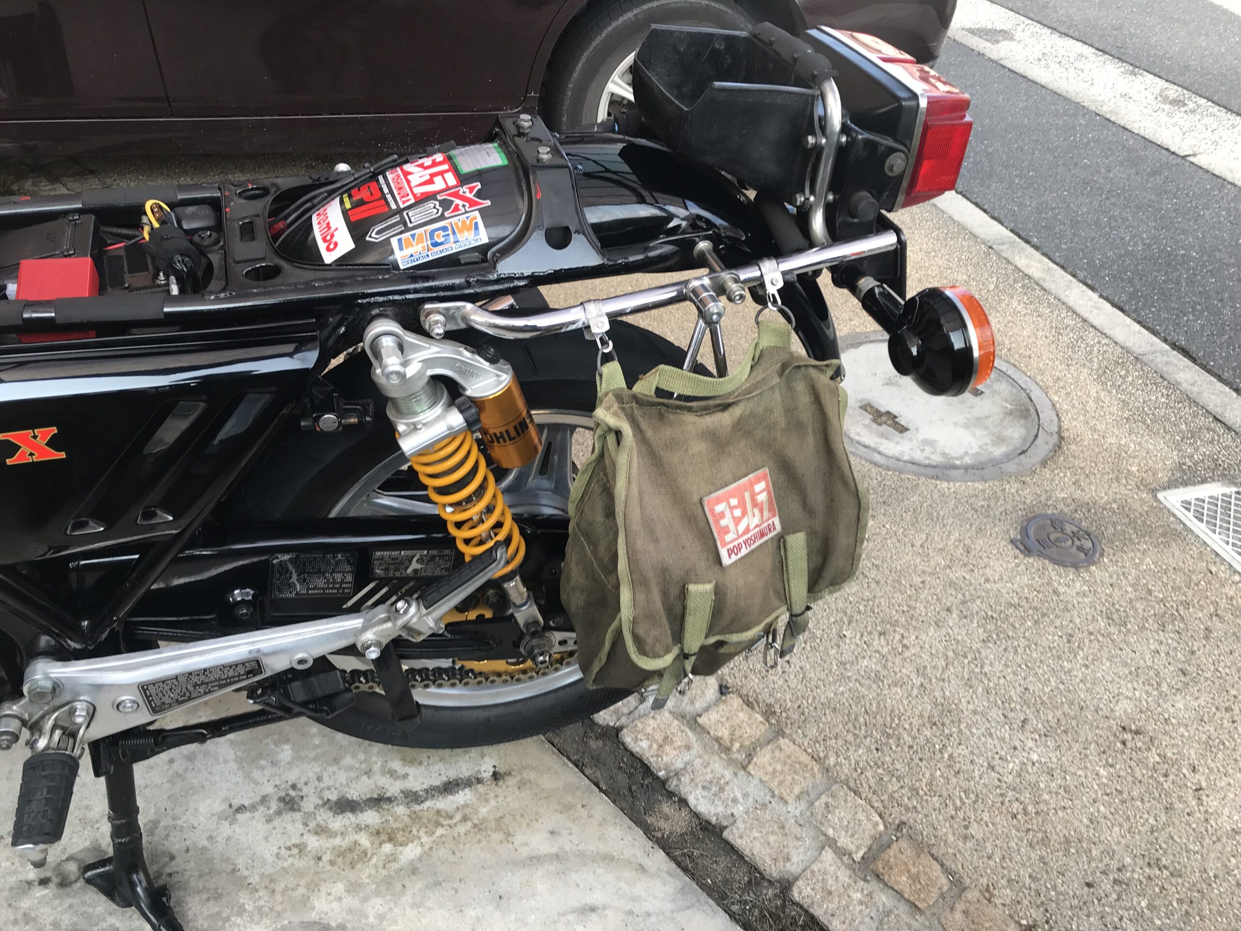 HONDA CBX1000-Yoshimura patch and side bag