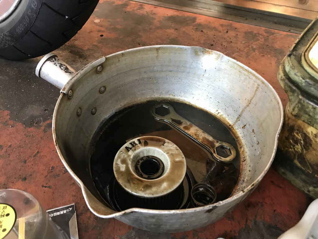 After removing the oil filter